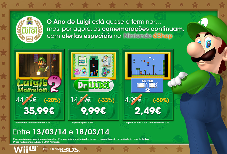 Promoção Ano de Luigi Nintendo eShop pt2