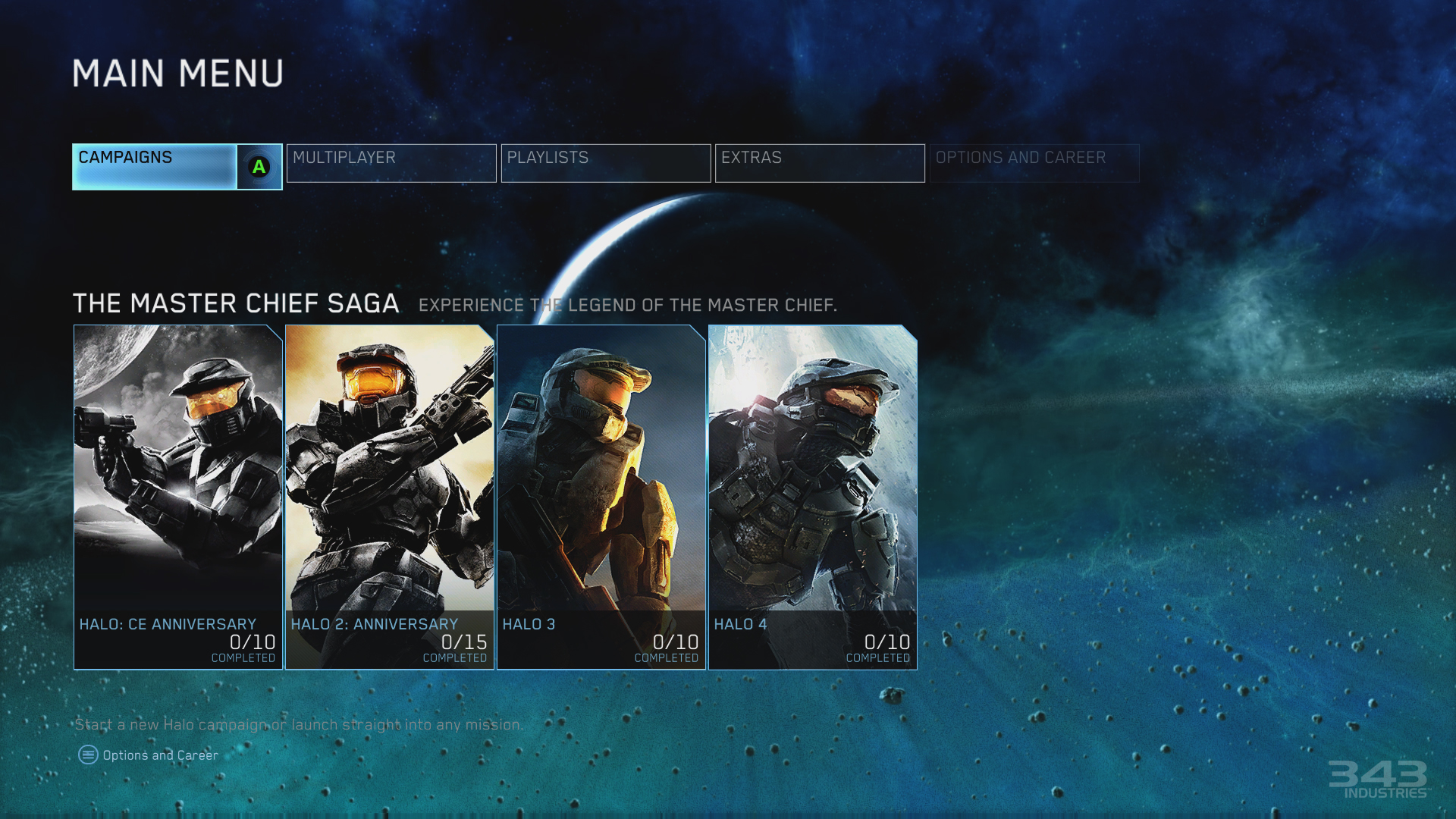 E3 2014 Halo The Master Chief Collection Menu - The Legend's Journey